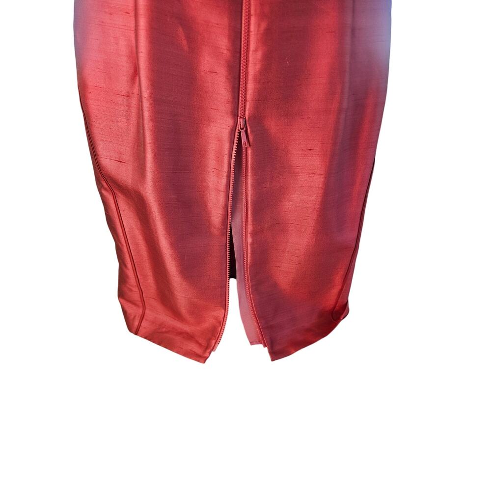 Lafayette 148 Pink Rosette Shift Dress Sz 14 Zip Up 55% Silk Sleeveless NWT - Picture 6 of 9